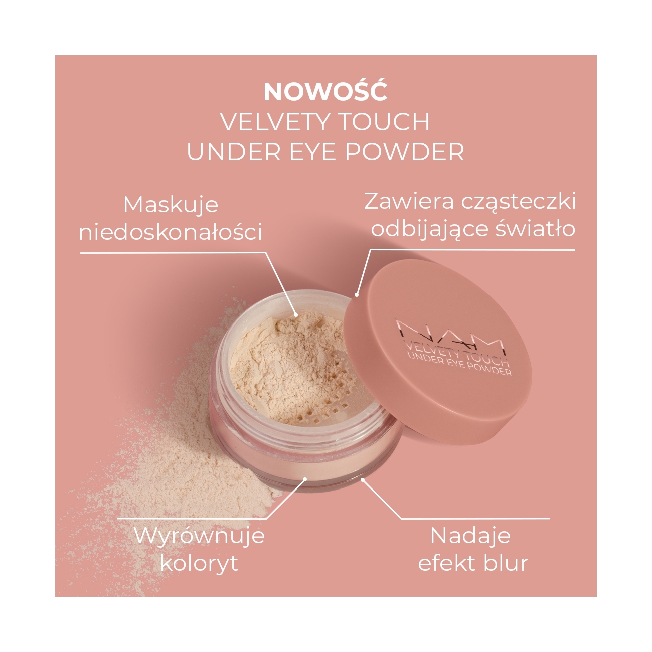 NAM Delikatny puder pod oczy Velvety Touch Under Eye Powder