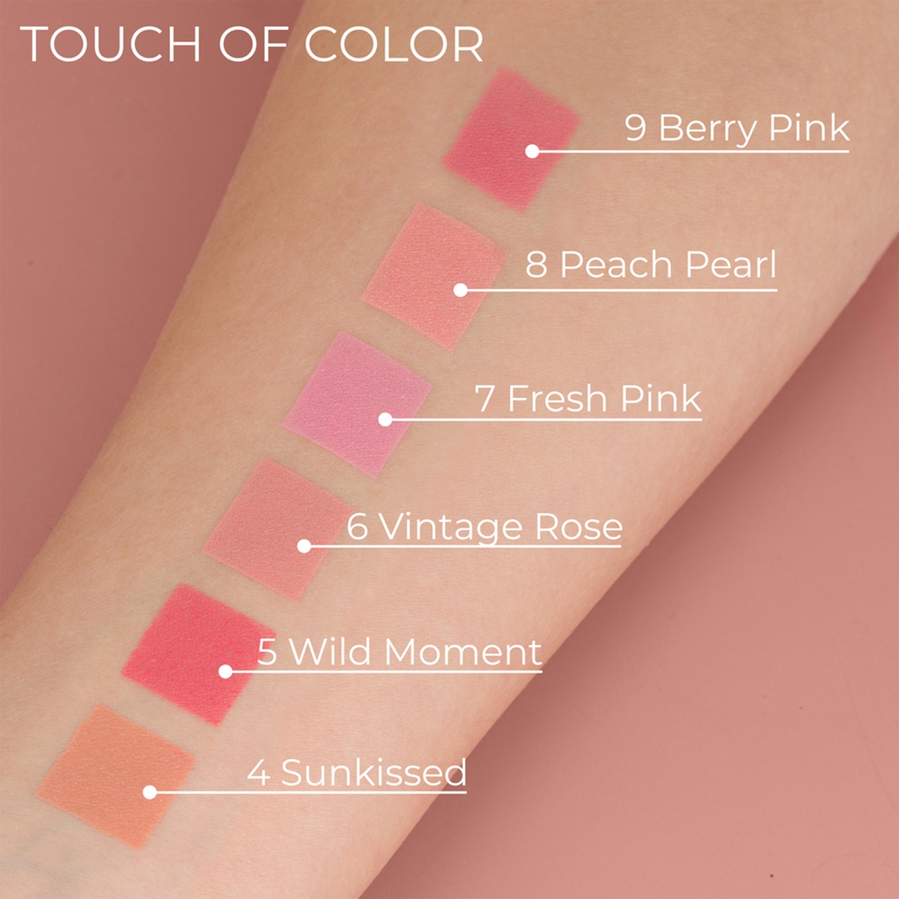 NAM Aksamitny r&oacute;ż do policzk&oacute;w Touch of Color Blusher