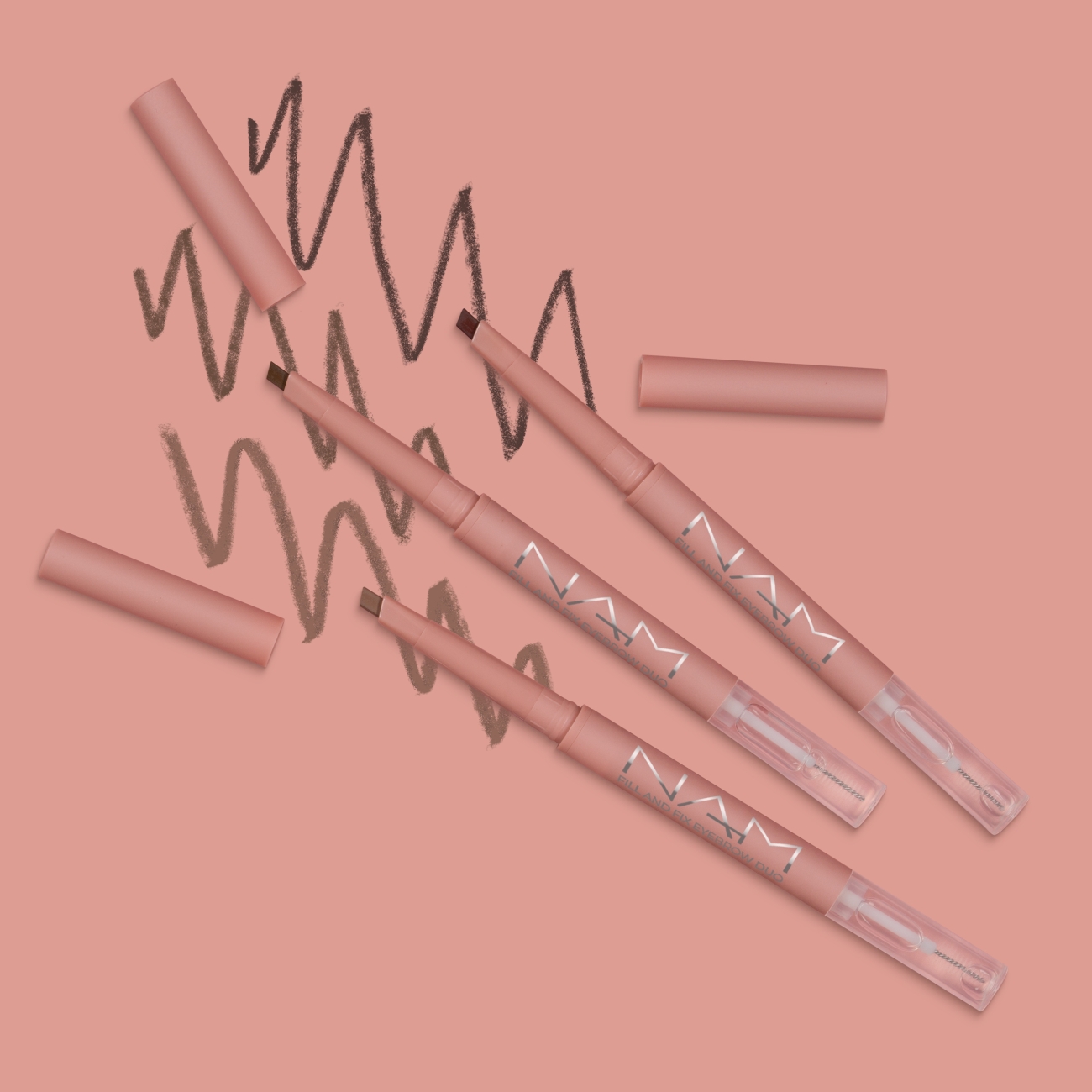 NAM Precyzyjna dwustronnna kredka do brwi z żelem Fill and Fix Eyebrow Duo
