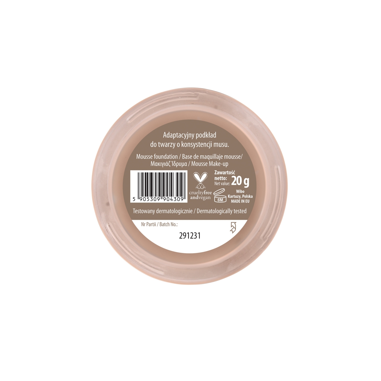 NAM Adaptacyjny musowy podkład do twarzy 4 w 1 Wonder Mousse Foundation