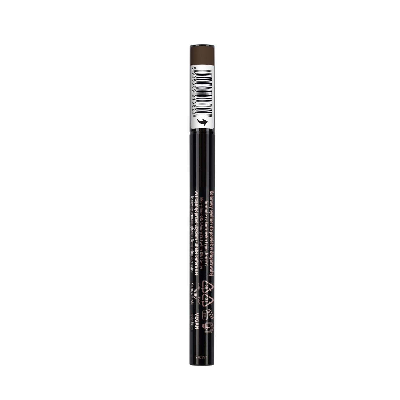 NAM Długotrwały, brązowy eyeliner w pisaku Coloring Brown Pen Liner