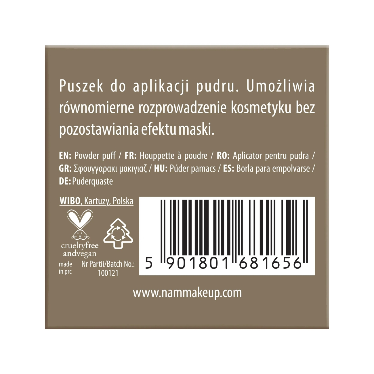 NAM Miękki puszek do pudru Smart Powder Puff